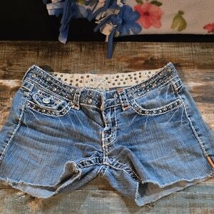 L.A. Idol Blue Studded Jean Shorts